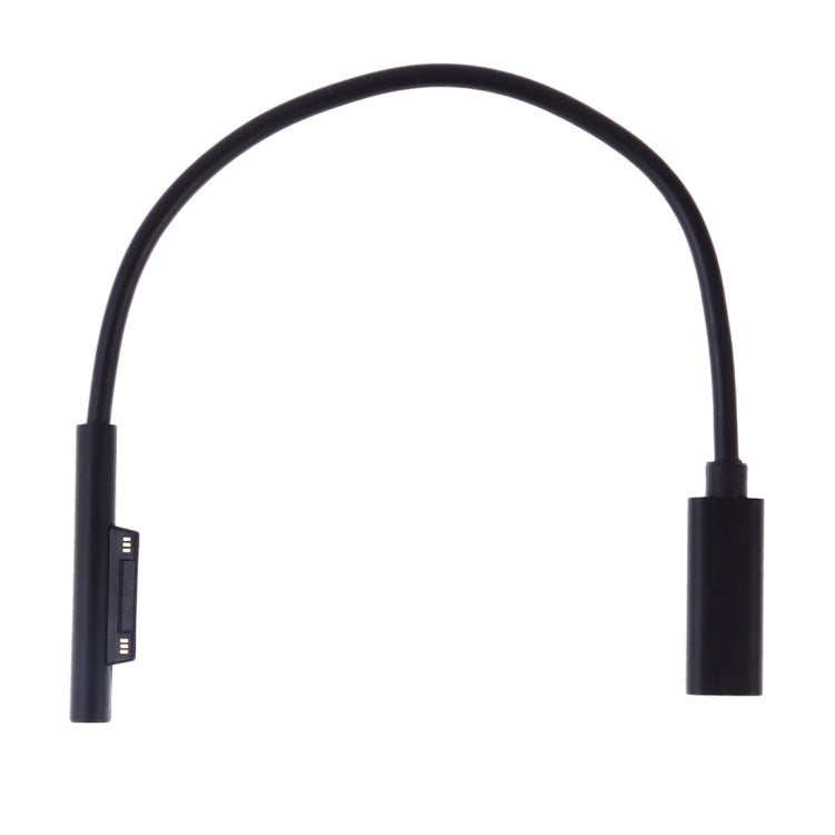 Cable de carga rápida PD para computadora portátil USB-C / Type-C hembra a macho de 6 pines para Microsoft Surface Pro 9/8/7/6/5/4/3, longitud del cable: 0,2 m, Pro 9 / 8 / 7 / 6 / 5 / 4 / 3 to USB-C / Type-C Female Black                               ...