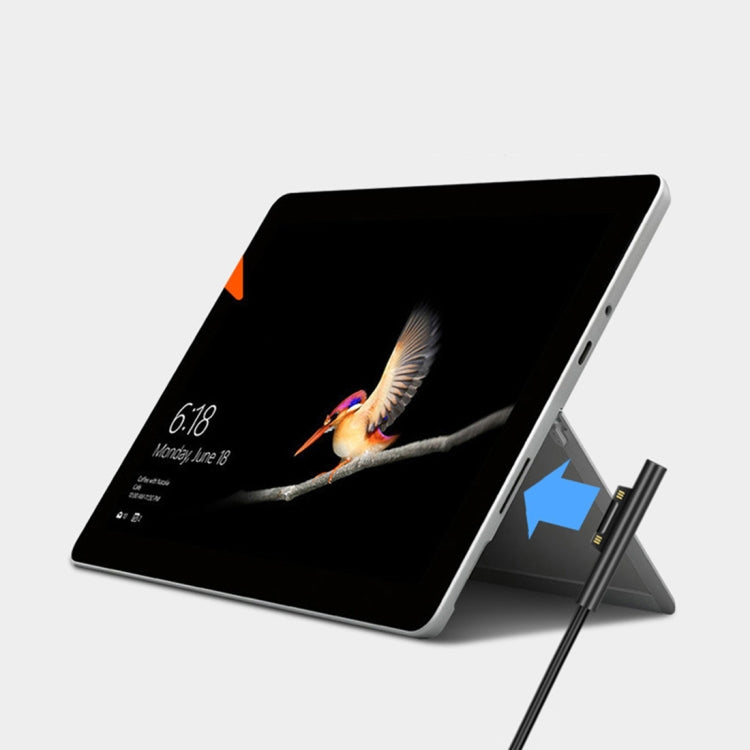 Cable de carga rápida PD para computadora portátil USB-C / Type-C hembra a macho de 6 pines para Microsoft Surface Pro 9/8/7/6/5/4/3, longitud del cable: 0,2 m, Pro 9 / 8 / 7 / 6 / 5 / 4 / 3 to USB-C / Type-C Female Black                               ...