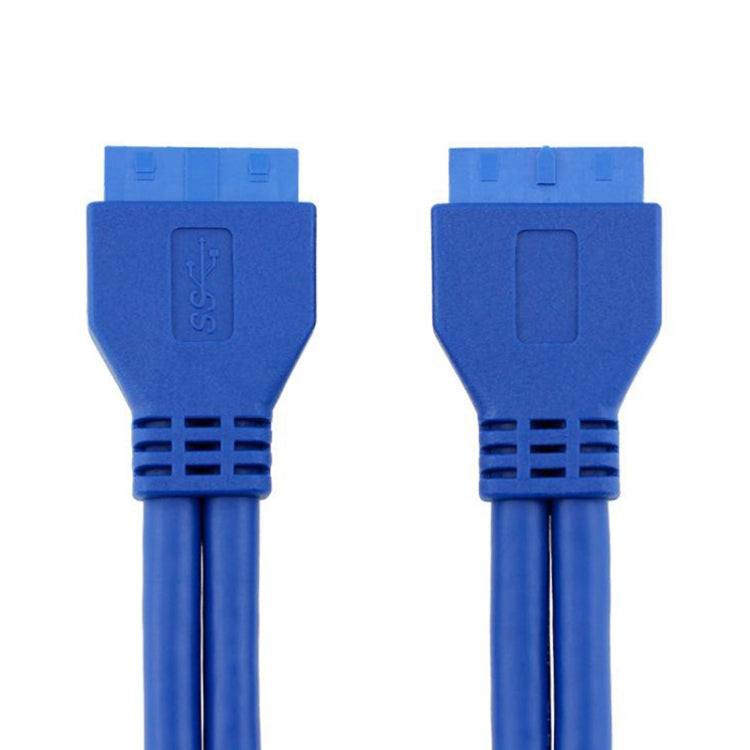 Extensor de placa base de cable de extensión hembra a hembra de 20 pines USB 3.0 de 5 Gbps, longitud del cable: 50 cm, Female to Female