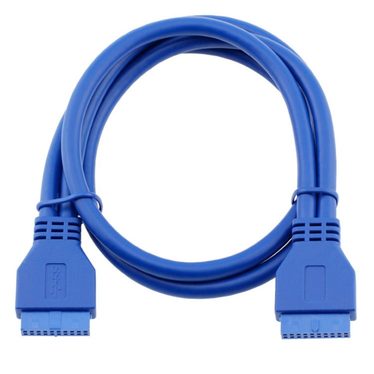 Extensor de placa base de cable de extensión hembra a hembra de 20 pines USB 3.0 de 5 Gbps, longitud del cable: 50 cm, Female to Female