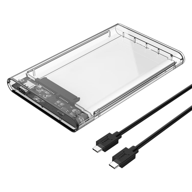 ORICO 2139C3-G2 SATA 2,5 pulgadas USB3.1 Gen2 Interfaz USB-C / Type-C Caja de disco duro transparente, capacidad de almacenamiento de soporte: 4 TB, USB 3.1 Gen2 Type-C (2.5 inch)