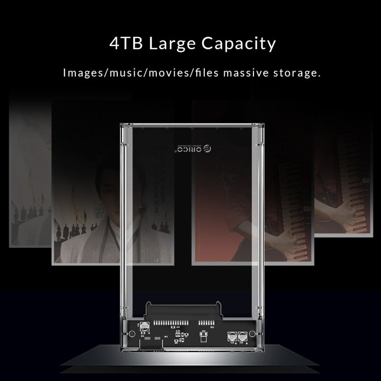 ORICO 2139C3-G2 SATA 2,5 pulgadas USB3.1 Gen2 Interfaz USB-C / Type-C Caja de disco duro transparente, capacidad de almacenamiento de soporte: 4 TB, USB 3.1 Gen2 Type-C (2.5 inch)