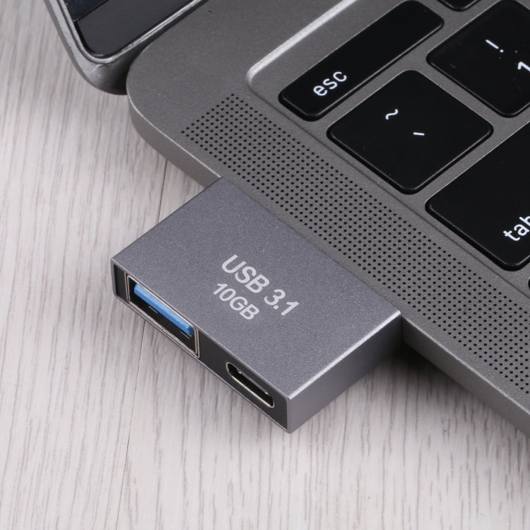 Adaptador USB hembra + USB-C/Tipo-C hembra a 2 x USB-C/Tipo-C macho, USB Female+Type-C Female to 2 x Type-C