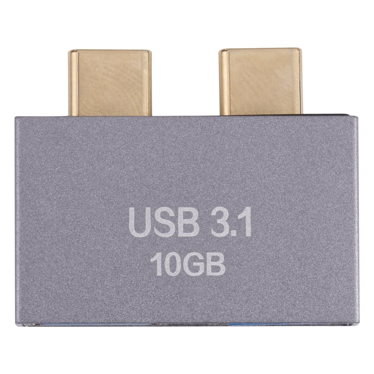 2 x USB hembra a 2 x USB-C / Adaptador macho tipo C, 2 x USB Female to 2 x Type-C Male