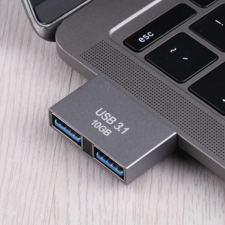 2 x USB hembra a 2 x USB-C / Adaptador macho tipo C, 2 x USB Female to 2 x Type-C Male