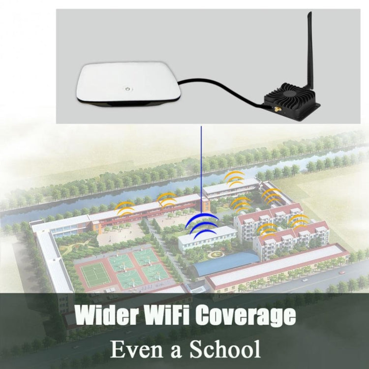 EDUP EP-AB003 Amplificador de banda ancha extensor de señal WiFi de 8W 2,4 GHz con antena para enrutador inalámbrico, EP-AB003 8W
