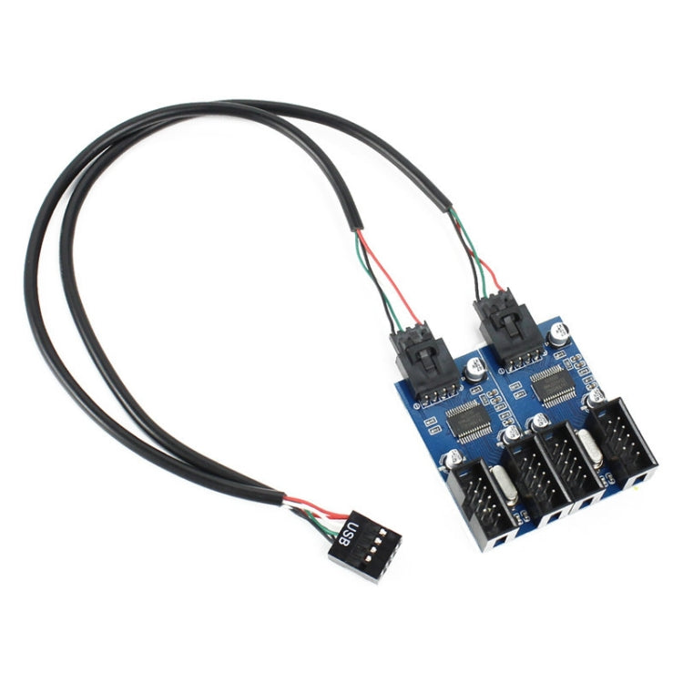 Tarjeta de cable de extensión hembra, macho, 1 a 4, conector USB de 9 pines