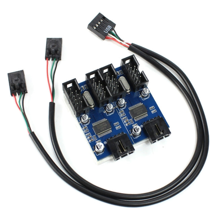 Tarjeta de cable de extensión hembra, macho, 1 a 4, conector USB de 9 pines