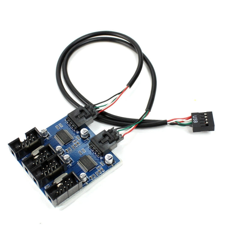 Tarjeta de cable de extensión hembra, macho, 1 a 4, conector USB de 9 pines