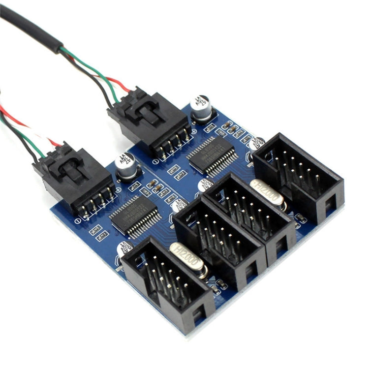 Tarjeta de cable de extensión hembra, macho, 1 a 4, conector USB de 9 pines