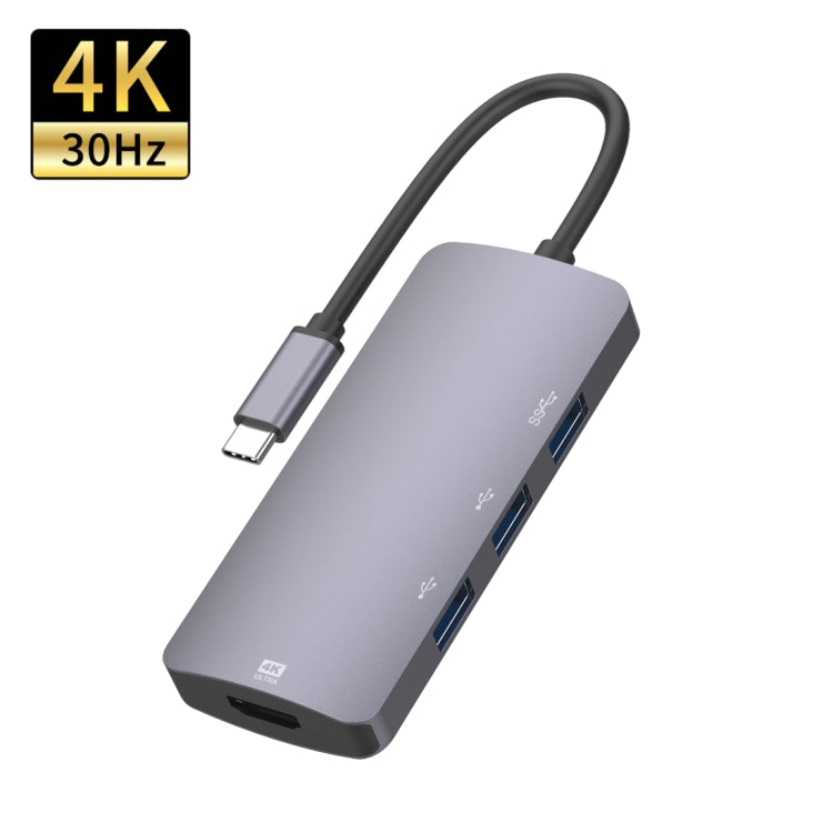 UC912 4 en 1 4K 30Hz USB 3.0 + 2 x USB 2.0 a USB-C / Type-C Adaptador HUB multifuncional, UC912 USB 3.0 + 2 x USB 2.0