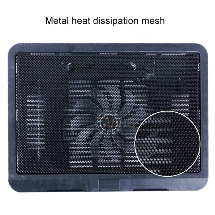 N19 Ventilador silencioso portátil alimentado por USB Soporte de almohadilla de enfriamiento para computadora portátil, N19