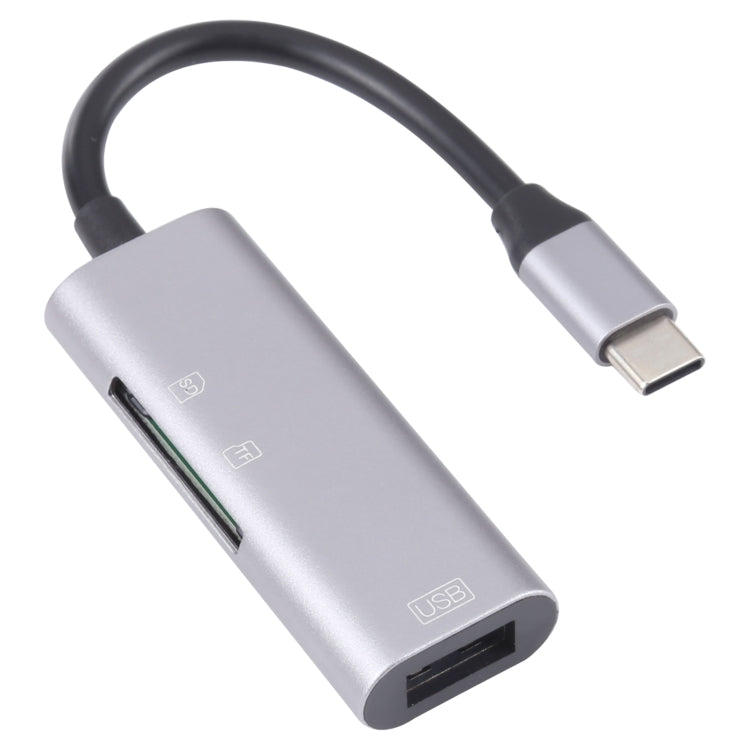 NK-3040 3 en 1 USB-C / Type-C macho a USB hembra + Adaptador de ranuras para tarjetas SD / TF Lector de tarjetas SD / TF, NK-3040