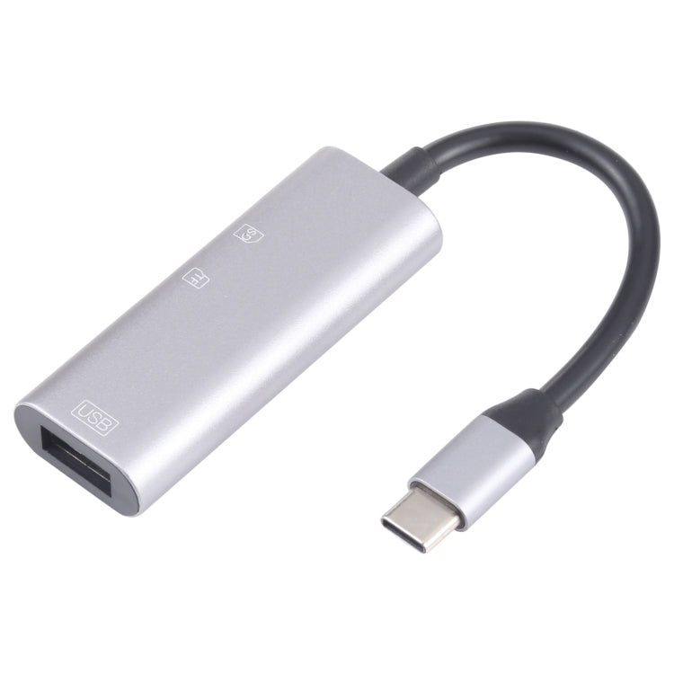 NK-3040 3 en 1 USB-C / Type-C macho a USB hembra + Adaptador de ranuras para tarjetas SD / TF Lector de tarjetas SD / TF, NK-3040