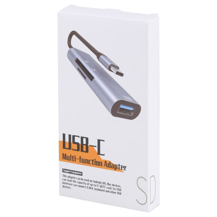 NK-3040 3 en 1 USB-C / Type-C macho a USB hembra + Adaptador de ranuras para tarjetas SD / TF Lector de tarjetas SD / TF, NK-3040
