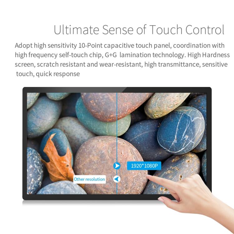 Marco de fotos digital con pantalla LCD de 21,5 pulgadas, RK3288 Quad Core Cortex A17 hasta 1,8 GHz, Android 8.1, 2 GB+16 GB, compatible con WiFi, Ethernet, Bluetooth, tarjeta SD y conector de 3,5 mm, 21.5 inch 2GB+16GB