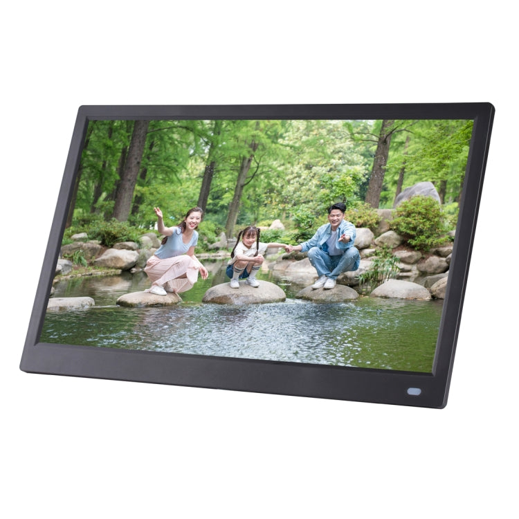 Marco de fotos digital con pantalla LED FHD de 15,6 pulgadas con soporte y control remoto, programa MSTAR V53, compatible con entrada de tarjeta USB/SD