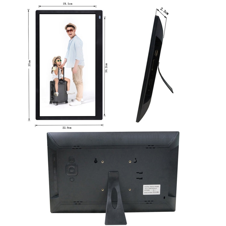Marco de fotos digital con pantalla LED FHD de 15,6 pulgadas con soporte y control remoto, programa MSTAR V53, compatible con entrada de tarjeta USB/SD