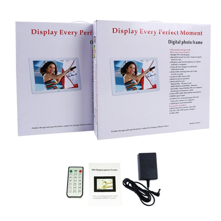 Marco de fotos digital con pantalla LED FHD de 15,6 pulgadas con soporte y control remoto, programa MSTAR V53, compatible con entrada de tarjeta USB/SD