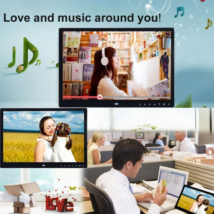 Marco de fotos digital con pantalla LED de 13,0 pulgadas con soporte/control remoto, Allwinner, compatible con entrada de tarjeta USB/SD/OTG, 13.0 inch