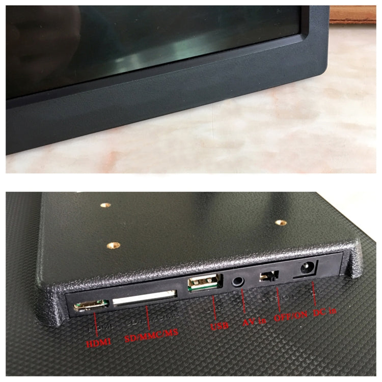 Marco de fotos digital con pantalla LED de 17,0 pulgadas con soporte/control remoto, tecnología Allwinner, compatible con entrada de tarjeta USB/SD/OTG, enchufe de EE. UU./UE/Reino Unido, 17.0 inch, 17.0 inch/Without Touch Button Black