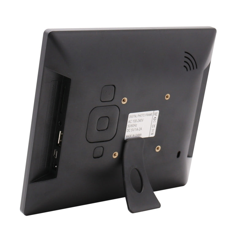 Marco de fotos digital con pantalla TFT de 8 pulgadas CA 100-240 V con soporte y control remoto, compatible con entrada de tarjeta USB / SD, 8 inch TFT