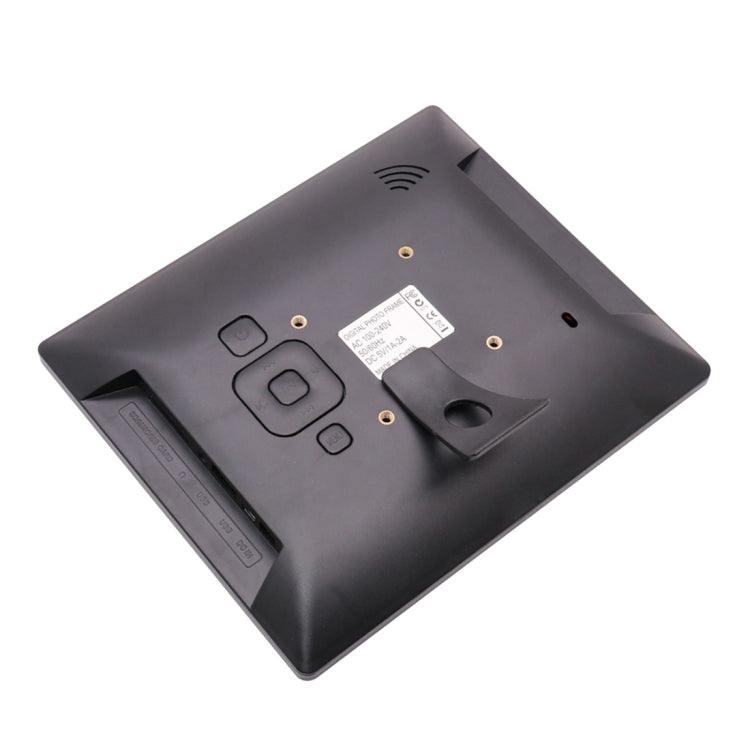 Marco de fotos digital con pantalla TFT de 8 pulgadas CA 100-240 V con soporte y control remoto, compatible con entrada de tarjeta USB / SD, 8 inch TFT