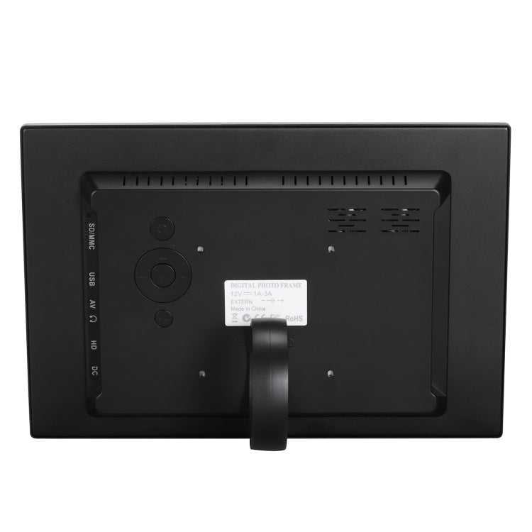 HSD1202 Marco de fotos digital con pantalla de alta resolución 1280x800 de 12,1 pulgadas con soporte y control remoto, compatible con tarjeta SD / MMC / MS / puerto USB, enchufe de la UE (plateado), HSD1202 12.1 inch