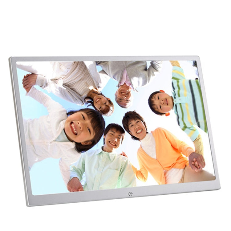 HSD1504 Marco de fotos digital con pantalla de alta resolución LED 1280x800 de 15,4 pulgadas con soporte y control remoto, compatible con tarjeta SD / MMC / MS / puerto USB, enchufe de la UE (dorado), HSD1504 15.4 inch