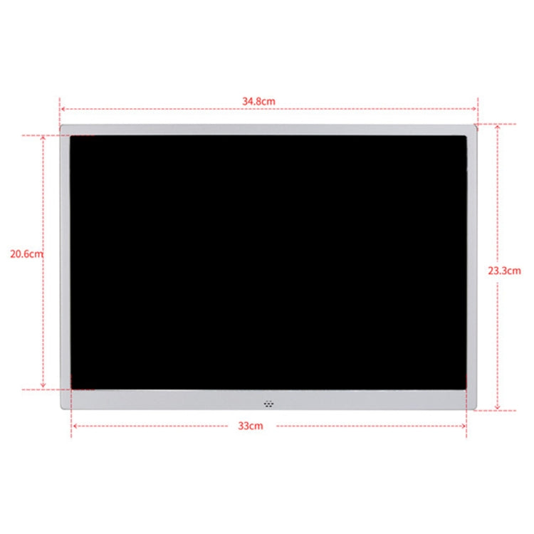 HSD1504 Marco de fotos digital con pantalla de alta resolución LED 1280x800 de 15,4 pulgadas con soporte y control remoto, compatible con tarjeta SD / MMC / MS / puerto USB, enchufe de la UE (dorado), HSD1504 15.4 inch