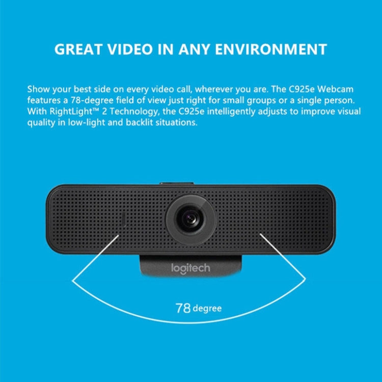 Cámara web Logitech C925E 1080p HD con cubierta de seguridad integrada