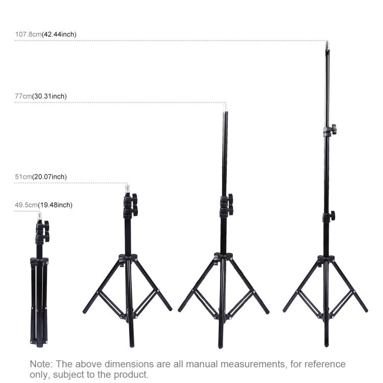PULUZ-montaje para trípode de 1,1 m + soporte para teléfono dual para transmisión en vivo + anillo LED de 6,2 pulgadas y 16cm, kits de luces de vídeo para Vlogging, 3 in 1 Live Broadcast Kits