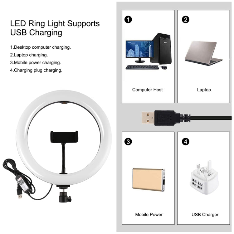 PULUZ Luz RGBW de 10,2 pulgadas, 26 cm + montaje en trípode de 1,65 m Superficie curva USB RGBW Anillo LED regulable Vlogging Luz de video Kits de transmisión en vivo con zapata fría Trípode, abrazadera para teléfono y control remoto                   ...