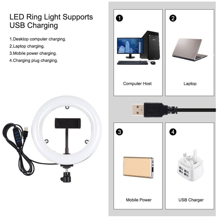 PULUZ 7,9 pulgadas 20 cm Luz de espejo + Base redonda Soporte de escritorio 3 modos Regulable Temperatura de color dual LED Anillo de luz curva Vlogging Selfie Fotografía Luces de video con abrazadera para teléfono, 7.9 inch+Desktop Mount+Mirror
