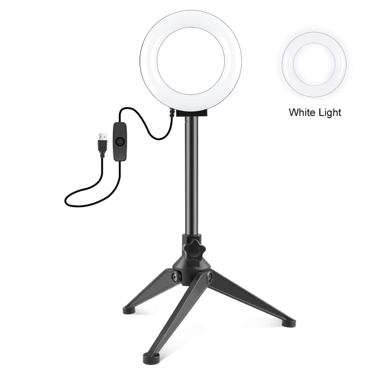 PULUZ 4.7 pulgadas 12 cm Anillo de luz + Trípode de escritorio Selfie Stick Mount USB Luz blanca Anillo LED Selfie Belleza Vlogging Fotografía Video Kits de luces