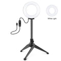 PULUZ 4.7 pulgadas 12 cm Anillo de luz + Trípode de escritorio Selfie Stick Mount USB Luz blanca Anillo LED Selfie Belleza Vlogging Fotografía Video Kits de luces