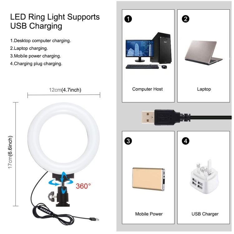 PULUZ 4 en 1 Vlogging Transmisión en vivo Equipo de video para teléfono inteligente + Anillo RGBW de 4,7 pulgadas y 12 cm Luz LED para selfies + Micrófono + Kits de montaje para trípode de bolsillo con cabezal de trípode con zapata fría, 4-in-1        ...