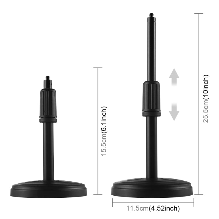 PULUZ 4,7 pulgadas 12 cm anillo de luz horizontal doble soportes para teléfono soporte de escritorio kits de luz de vídeo, 4.7 inch Horizontal Brackets Desktop Mount