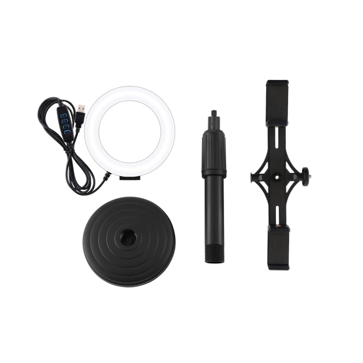 PULUZ 4,7 pulgadas 12 cm anillo de luz horizontal doble soportes para teléfono soporte de escritorio kits de luz de vídeo, 4.7 inch Horizontal Brackets Desktop Mount