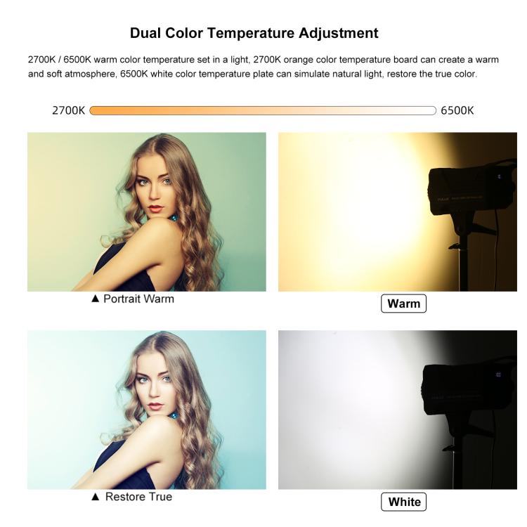 PULUZ 220V 150W 3200K-5600K Luz de vídeo de estudio + soporte de luz de 2,8 m + Kit de fotografía Softbox de linterna plegable de 65cm, 120W 2700K-6500K Light 2.8m Light Holder Kit AU Plug, 120W 2700K-6500K Light 2.8m Light Holder Kit EU Plug          ...