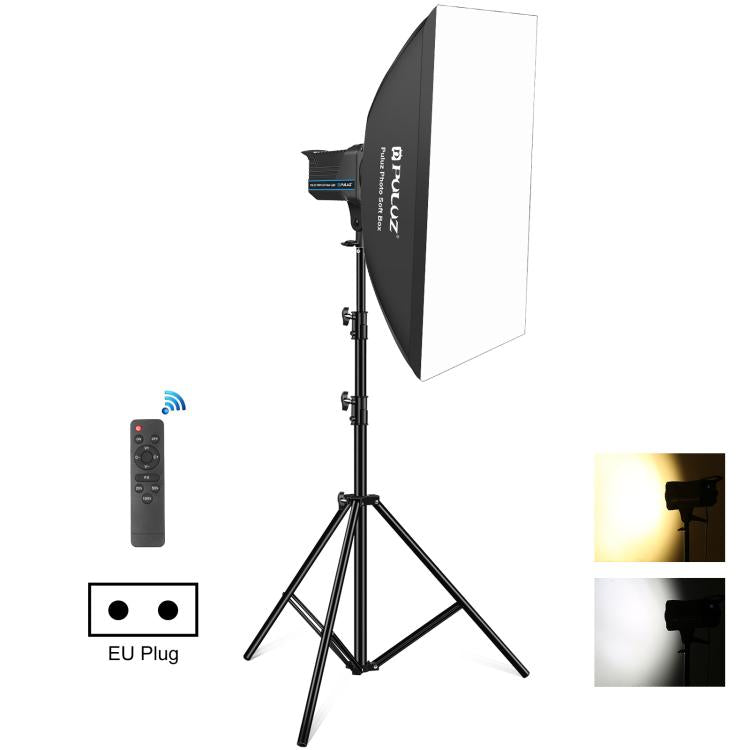 PULUZ 150W 3200K-5600K Kit de luz de flash estroboscópica para estudio fotográfico con reflector Softbox y trípode, Rectangle 120W 2700K-6500K Light Kit AU Plug, Rectangle 120W 2700K-6500K Light Kit EU Plug, Rectangle 120W 2700K-6500K Light Kit UK Plug...