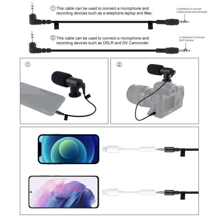 PULUZ 4 en 1 Bluetooth Handheld Vlogging Transmisión en vivo LED Selfie Light Smartphone Video Rig Kits con micrófono + soporte para trípode + cabezal de trípode con zapata fría para iPhone, Galaxy, Huawei, Xiaomi, HTC, LG, Google y otros teléfonos int...