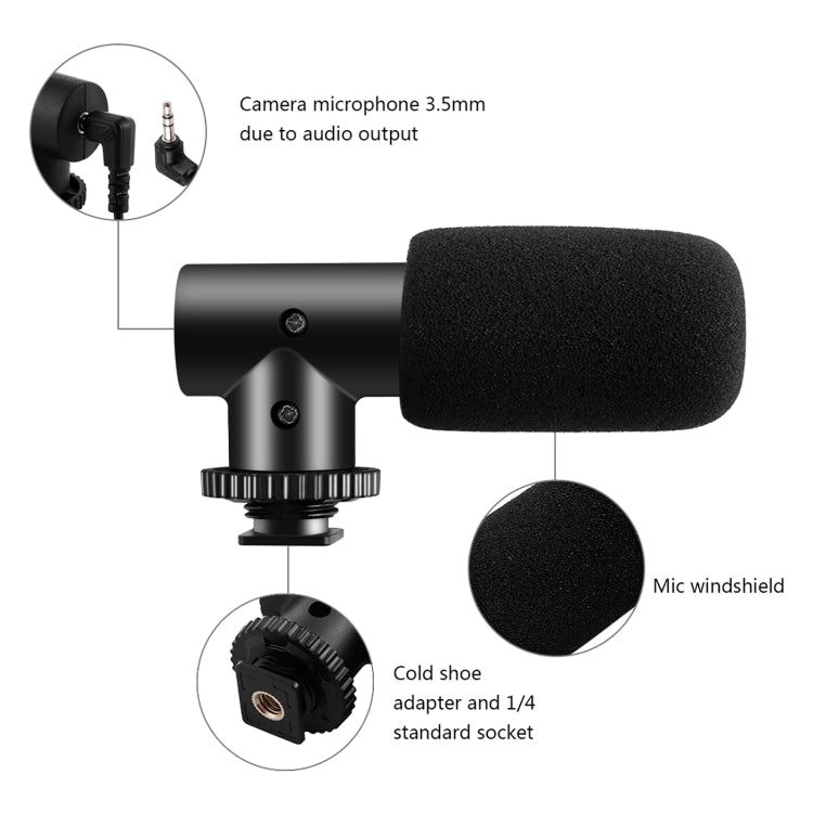 PULUZ Live Broadcast Smartphone Video Vlogger Kits Micrófono + Soporte para trípode + Soporte para abrazadera para teléfono, Mic + Tripod + lamp