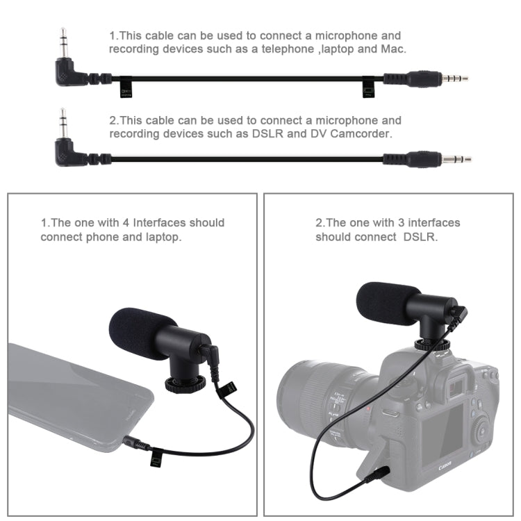 PULUZ Live Broadcast Smartphone Video Vlogger Kits Micrófono + Soporte para trípode + Soporte para abrazadera para teléfono, Mic + Tripod + lamp