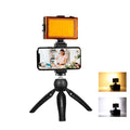 Kits de Vlogger de luz de vídeo para teléfono inteligente con transmisión en vivo PULUZ con luz LED + soporte para trípode + soporte para abrazadera para teléfono, LED + Tripod + lamp