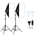 PULUZ Softbox Kit de iluminación 2 PCS 50x70cm Equipo de iluminación para fotografía de Estudio fotográfico Profesional con 2 Bombillas con casquillo E27 Kit de iluminación para fotografía, 2 PCS Single Bulb EU Plug, 2 PCS Single Bulb US Plug