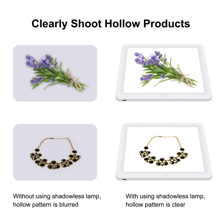 PULUZ Anillo de luz plegable de 30 cm, iluminación fotográfica, caja de tienda de tiro para estudio con panel de luz sin sombras, 30cm Box + Shadowless Light