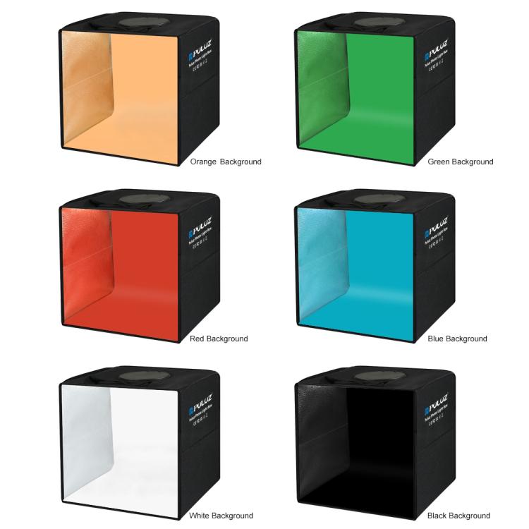 PULUZ Anillo de luz plegable de 30 cm, iluminación fotográfica, caja de tienda de tiro para estudio con panel de luz sin sombras, 30cm Box + Shadowless Light