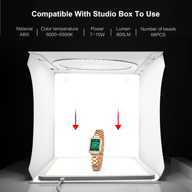 PULUZ-Anillo de luz plegable de 30cm, tablero de iluminación fotográfica, caja de tienda de tiro para estudio, Kit con Panel de luz sin sombras, 30cm Folding Box + Shadowless Light
