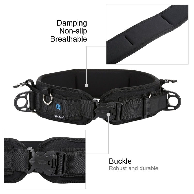 PULUZ Paquete multifuncional 3 en 1 Correa para la cintura + Correa doble para hombros + Kits de clip para cámara de captura con gancho para cámaras SLR / DSLR, Waistband Strap Kits